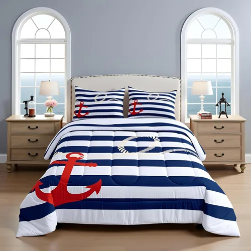 Miniatura 44 de Manfei Go Fishing Juego de edredón tamaño King para niños, juego de ropa de cama con diseño geométrico de peces de bass y rombos, decoración