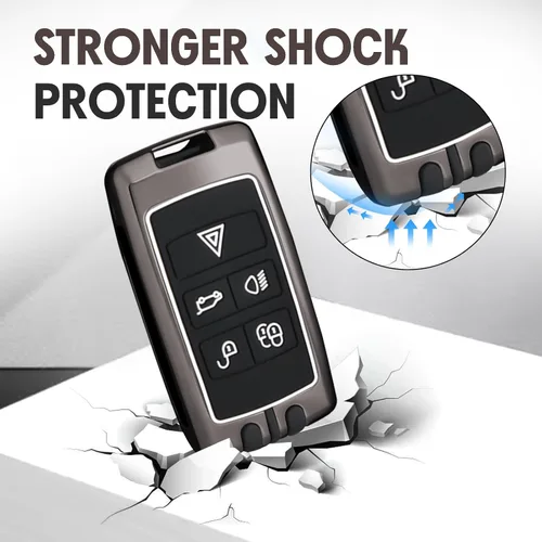 Miniatura 5 de Funda de silicona suave de alta calidad para llavero Land Rover, llavero resistente con funda compatible con Jaguar Land Rover Range Evoque Velar