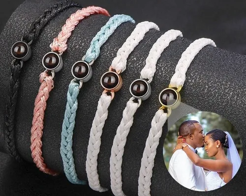 Miniatura 3 de Pulseras personalizadas con imagen en el interior Pulseras de proyección personalizadas con fotos, foto personalizada, aniversario conmemorativo