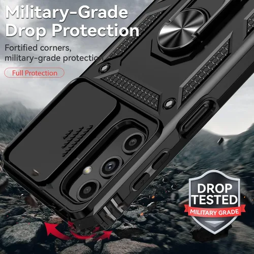 Miniatura 4 de Funda para Samsung Galaxy A14 5G con cubierta deslizante para cámara y protector de pantalla HD [grado militar de 16 pies probada en caídas] Soporte
