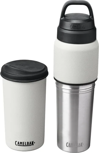 Miniatura 5 de CamelBak MultiBev - Botella de agua con aislamiento de acero inoxidable y taza de viaje Blanco