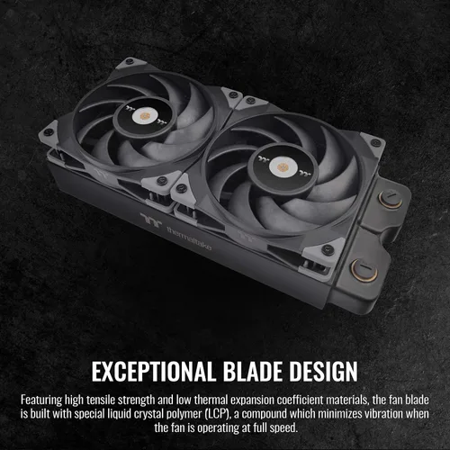 Miniatura 4 de Thermaltake TOUGHFAN 14 Negro PWM 500~2000rpm - Ventilador de radiador circular de alta presión estática de 140 mm con sistema de montaje