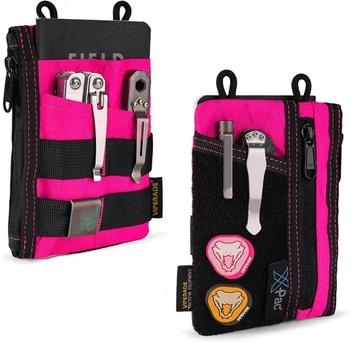 Miniatura 7 de VIPERADE VE18 EDC Bolsa, Organizador de Bolsillo para Hombres, Organizador de Bolsillo EDC, 3 Ranuras con 2 Bolsillos con Cremallera, Bolsa Caqui