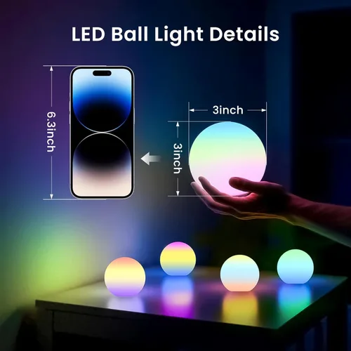 Miniatura 7 de LOFTEK Luces flotantes de piscina de 3 pulgadas, luces de piscina recargables que cambian de color, luz LED impermeable IP65, lámpara de bañera