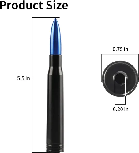 Miniatura 2 de BJSIA Antena universal de repuesto para automóvil compatible con Ford, Dodge, Chevrolet, GMC, Jeep, Toyota Truc kAntena de repuesto – Hecho de Azul