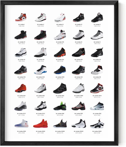 Miniatura 11 de HAUS AND HUES Póster de tenis para chicos - Póster de zapatos de Michael Jordan, arte de pared de tenis, pósters geniales para dormitorio de chicos