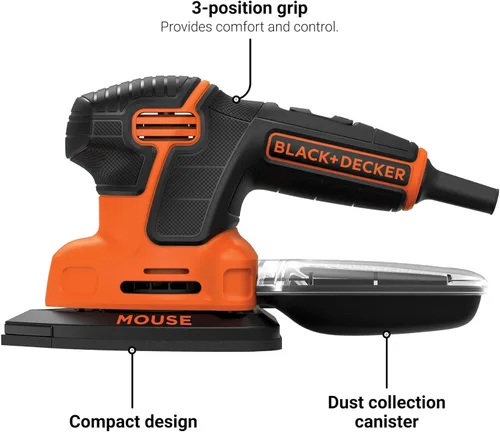 Miniatura 12 de Lijadora de detalles Black+Decker bdems600 Mouse