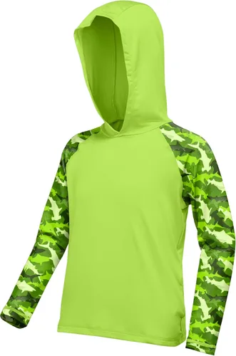 Miniatura 33 de Sudadera con capucha para niños, protección solar UPF 50+, manga larga, protección solar UV, camisa de pesca para niños y jóvenes, camisas de agua