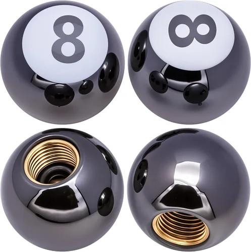 Miniatura 8 de 4 piezas tapas de vástago de válvula de neumático estilo bola 8, cubiertas universales de vástago de válvula de neumático con núcleo de cobre a