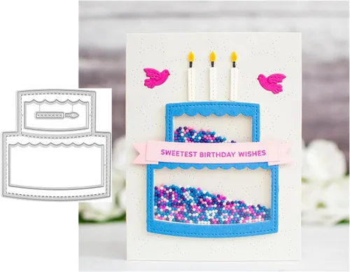 Miniatura 26 de Troqueles para álbumes de recortes, troqueles de corte de metal de cumpleaños para hacer tarjetas, plantilla de papel para manualidades, plantillas
