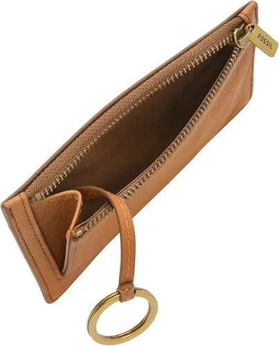 Miniatura 3 de Fossil Cartera Logan de piel para tarjetas para mujer, cartera con llavero