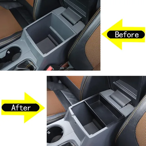 Miniatura 2 de Para Ford Ranger EVEREST 2019 2020 2021 2022 caja de reposabrazos, caja de almacenamiento central, bandeja organizadora accesorios
