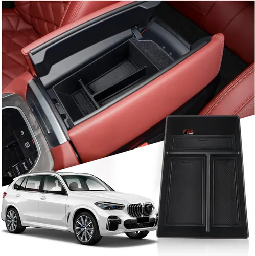 Miniatura 8 de Ruiya Organizador de consola central X5/X6/X7 2020-2026 para BMW X5/X6/X7 2026, material ABS, organizador de consola central compatible con BMW