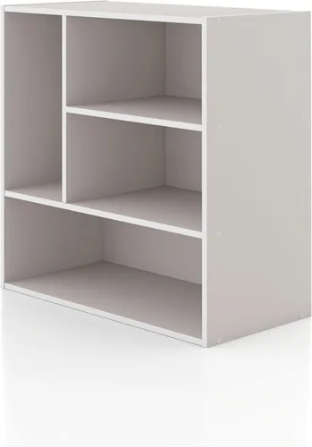 Miniatura 42 de Homes: Inside + Out Apexa - Estantería organizadora de almacenamiento de 2 cubos, estantería apilable de madera para cubos para organización