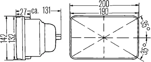 Miniatura 2 de Hella 003427811 Hlmp Kit 190X132Mm H4 12V Ece, Multi