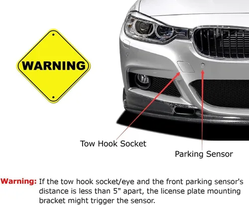 Miniatura 3 de Soporte para placa matrícula para BMW, Negro