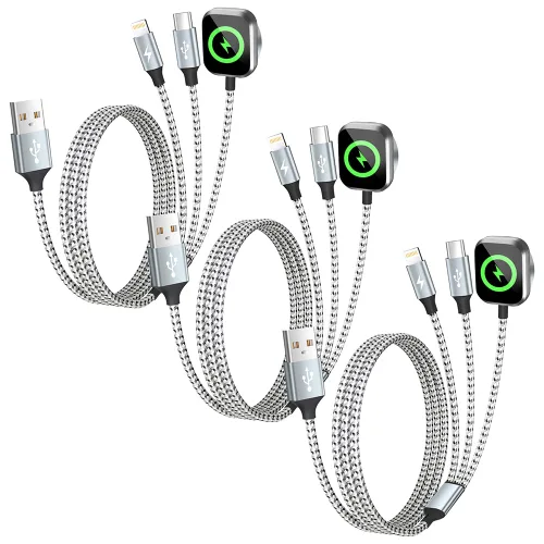 Miniatura 37 de Cruise Essentials - Cable de carga múltiple 3 en 2 para iPhone Watch Charger/iPhone 17/IP, iWatch Charger, Travel Camping Essentials compatible