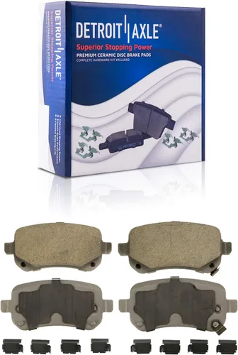 Miniatura 7 de Detroit Axle - Kit de freno trasero para Chrysler Town & Country Dodge Grand Caravan VW Routan, repuesto de pastillas de freno de cerámica