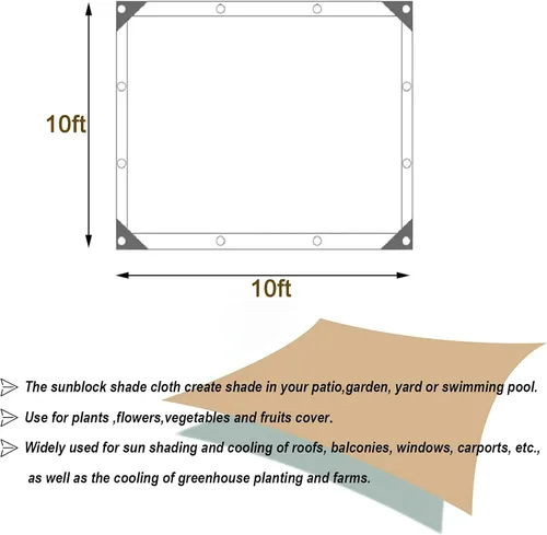 Miniatura 7 de UCINNOVATE Tela de protección solar para invernadero, 70 % de malla para invernadero, tela de malla de 10 x 10 pies, protección solar, resistente a