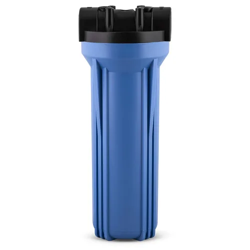 Hydronix HF3-10BLBK12, carcasa azul de 10" con casquillo negro de la costilla para los sistemas del RO y de la filtración, puertos de 1/2"