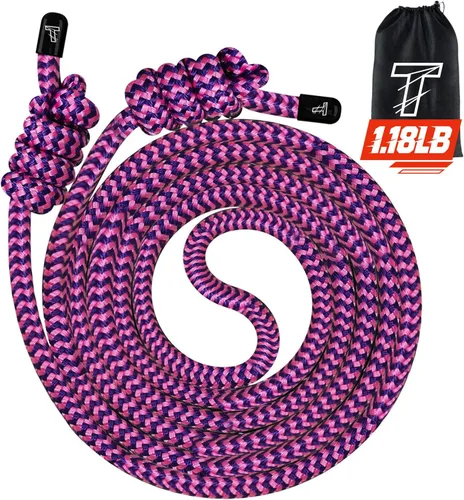 Miniatura 11 de Flow Rope Exercise Jump Rope For Fitness, Working Out, Flow with 9 Ft Adjustable Double Woven Workout Rope For Men, Women, Beginners' Training