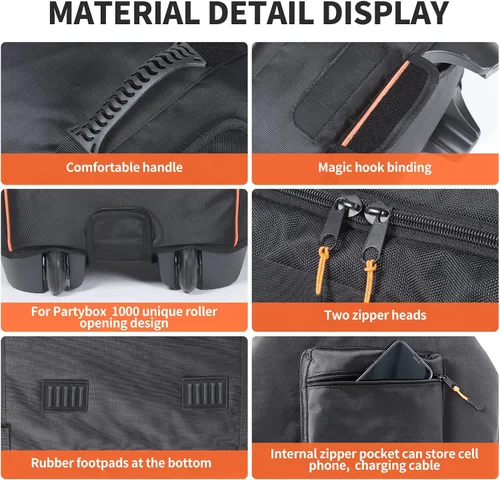 Miniatura 6 de Bolsa de viaje de repuesto para JBL Party Box Series, mochila portátil para altavoz JBL (para partybox 1000)
