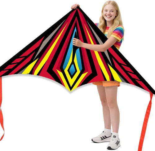 Miniatura 10 de Cometa Delta para principiantes para niños y adultos, cometa de playa fácil de volar