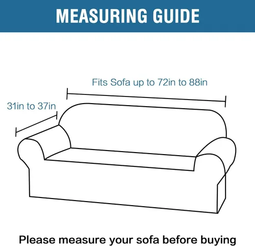 Miniatura 2 de H.Versailtex 2025 Fundas de sofá Jacquard para sofá de 3 cojines, 1 pieza de fundas elásticas para sofá, protector de muebles antideslizante, suave