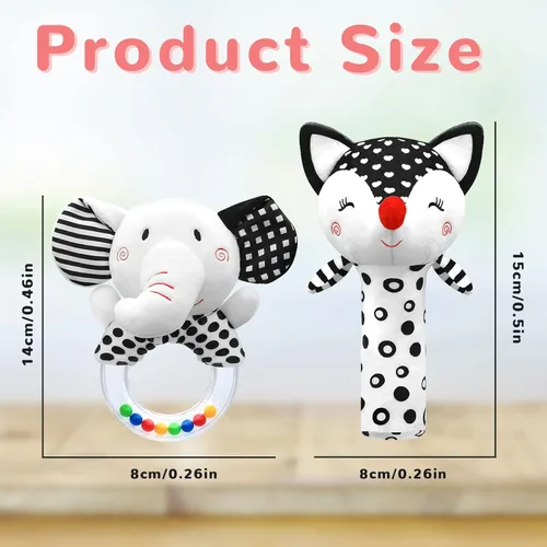 Miniatura 7 de Sonajeros para bebés 0-6 meses, juguetes para recién nacidos, juguetes para bebés 0-3 meses, sonajeros para bebés 0-6 meses, juguetes para bebés 0-6