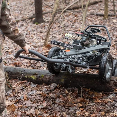 Miniatura 7 de Hawk Crawler Carro plegable multiusos, carrito de caza de ciervos y pesca con capacidad de 500 lb para transportar caza, carnada, equipo de caza