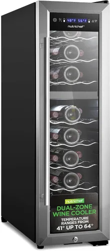 Miniatura 14 de Nutrichef Refrigerador de vino de 24 botellas Enfriador de vino de una sola zona Control de temperatura ajustable de 41 °F a 64 °F