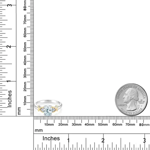 Miniatura 100 de Anillo de compromiso de oro amarillo de 10 quilates y plata 925 con piedra natal y diamantes cultivados en laboratorio para mujer, ovalado de 0.315