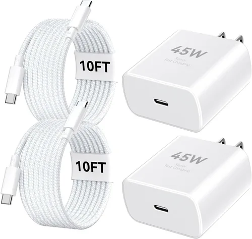 Miniatura 13 de Cargador USB C súper rápido de 45 W para iPhone 17 16 Pro Max, cargador de iPhone de 10 pies de largo, cable de carga rápida para iPhone 17 16 Pro