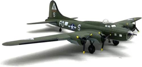 Miniatura 3 de DAGIJIRD B-17 Bomber 1/144 Escala Diecast Display Modelo Fighter Militar Avión Modelo con Soporte para Colección Regalo