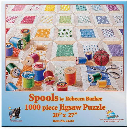 SUNSOUT INC - Carretes - Rompecabezas de 1000 piezas por artista: Rebecca Barker - Tamaño acabado 20" x 27" - MPN # 24218