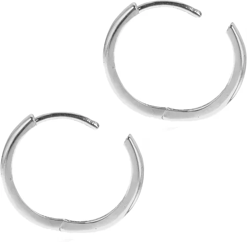 Miniatura 2 de Ritastephens Pendientes de aro Huggie Hoops de oro amarillo real de 14 quilates (mini o pequeño)