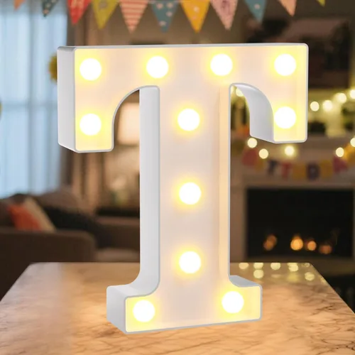 Miniatura 65 de Letrero de números con luz LED de marquesina, letrero de números de cumpleaños iluminado para decoración de fiesta de cumpleaños, pared de bar