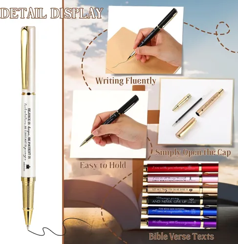 Miniatura 3 de Fuutreo 30 bolígrafos con versículo bíblico, regalos cristianos, citas inspiradoras, bolígrafos religiosos a granel para iglesia domingo, mujeres