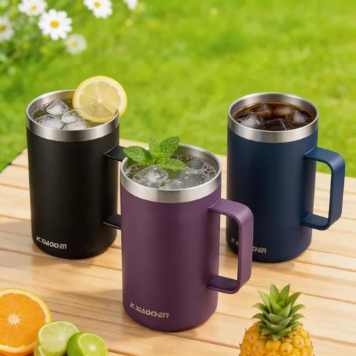 Miniatura 4 de KXIAOCHEN - Taza de café aislada de 20 onzas con tapa, taza de café de acero inoxidable, vaso de café de doble pared con aislamiento al vacío