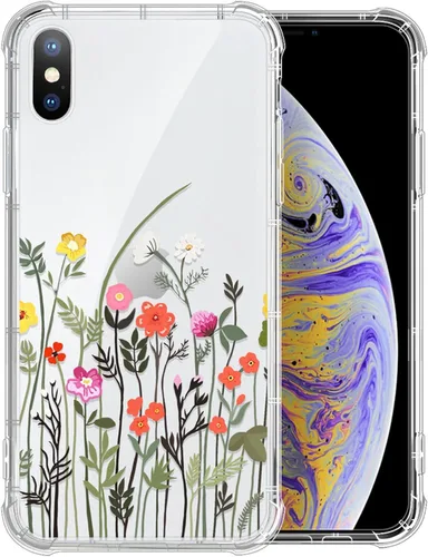 Miniatura 25 de Funda compatible con iPhone XR, TPU suave, transparente, a prueba de golpes, funda protectora transparente para iPhone XR, cactus