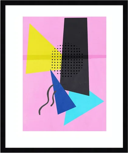 Amanti Art Framed Wall Art Print 25x21 Retro Sound by PI Studio, Abstract Wall Art, Modern Contemporary Decor, Medium Poster Painting Artwork for