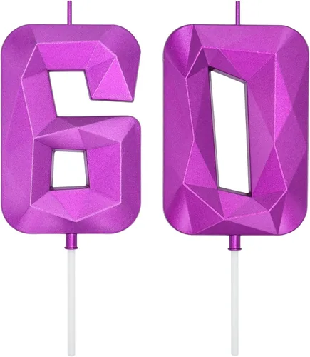 Miniatura 65 de DERVENTA Velas de cumpleaños con números grandes, 3D, color rosa, 3.7 pulgadas, decoración para tartas de fiesta, 1 pieza (número 3 rosa)