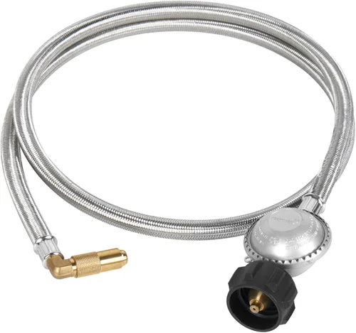 Miniatura 12 de SHINESTAR Manguera adaptadora y regulador de propano de 1 metro para parrilla plana de 17 y 22 pulgadas de Blackstone, cambio a tanque de 20 libras