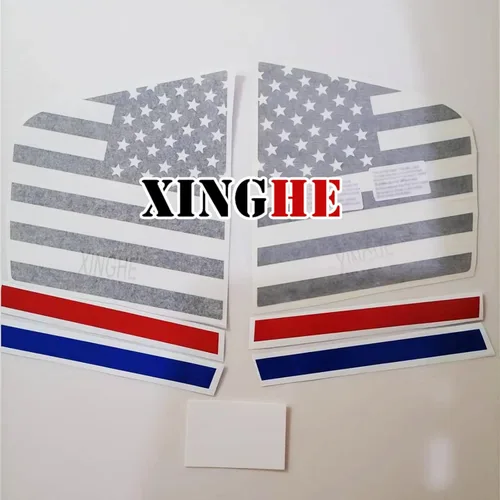 Miniatura 5 de Xinghe para Dodge Charger 2011-2023, calcomanías de bandera americana para ventanas laterales traseras, 2 piezas de calcomanía de bandera de EE. UU.