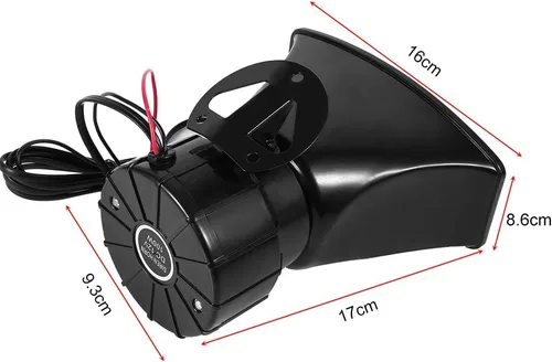 Miniatura 5 de Estink Cuerno de sirena de coche megáfono sistema PA 12 V 120 dB 7 tonos alarma electrónica de advertencia con micrófono sistema de altavoces PA