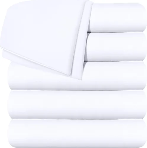 Miniatura 52 de Utopia Bedding Sábanas Planas - Paquete de 6 - Tela de Microfibra Cepillada Suave - Sábana Superior Resistente al Encogimiento y Decoloración - Gris