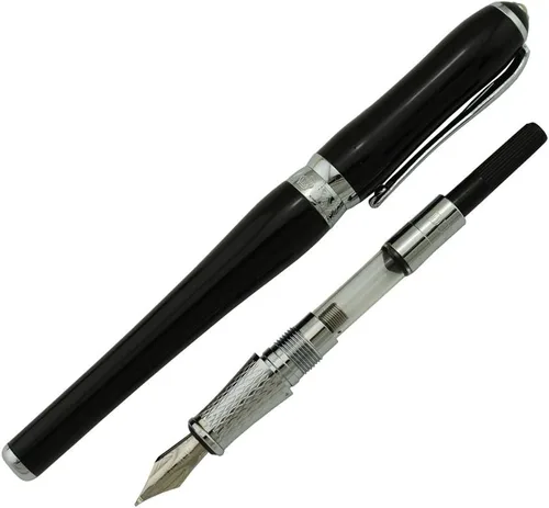 Miniatura 5 de Duke Asian Calligraphy Fude Nib Pluma estilográfica fina a ancha Naturaleza Madre Perla en tapa con estuche para bolígrafo boceto Dibujo Arte Firma