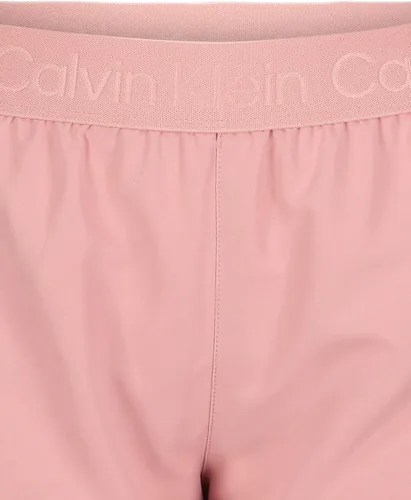 Miniatura 2 de Calvin Klein Pantalones cortos de correr para niña, malla de secado rápido, cintura elástica y estilo sin cierre