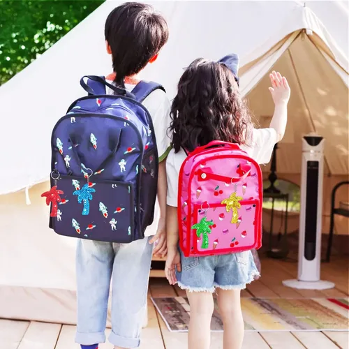 Miniatura 5 de CiciBear Juego de 60 llaveros de lentejuelas de árbol de doble cubierta con 20 llaveros, 20 etiquetas de agradecimiento y 20 bolsas para fiesta