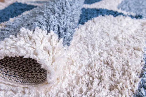 Miniatura 5 de Unique Loom Hygge Shag Collection - Alfombra moderna de inspiración marroquí, diseño geométrico, felpa y acogedora